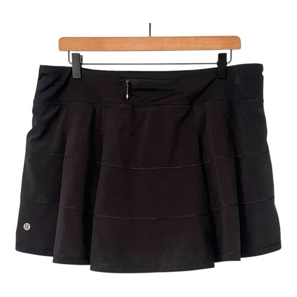 Lululemon Pace Rival Skort Women's Size 12 Black Short Casual Skirt - Picture 3 of 4